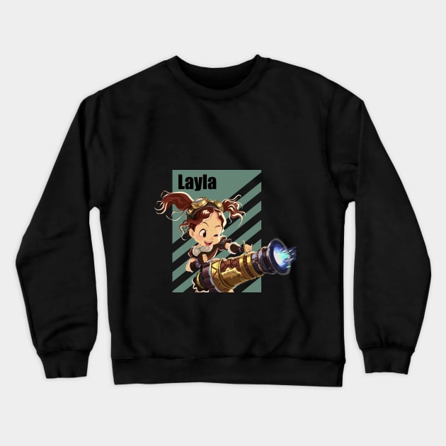 Layla Mobile Legends Crewneck Sweatshirt by YunusCartoon